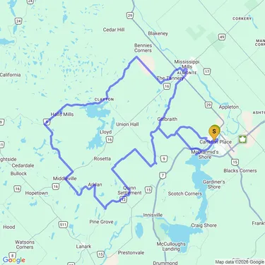 map of Almonte Roubaix mixes