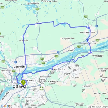 map of Epic Buckingham ride!