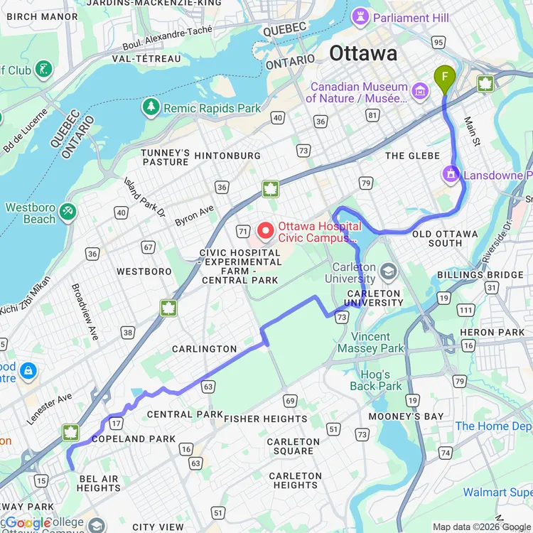 Carte de Ferme expérimentale et bois de Carlington