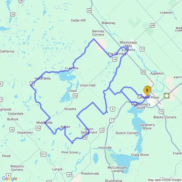 map of Almonte Roubaix mixes