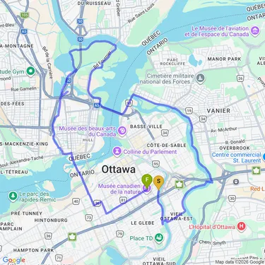 map of Boucle tranquille vers le lac Leamy