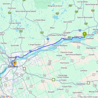 map of Ottawa à Plaisance