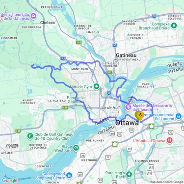 map of Lac Pink au parc de la Gatineau