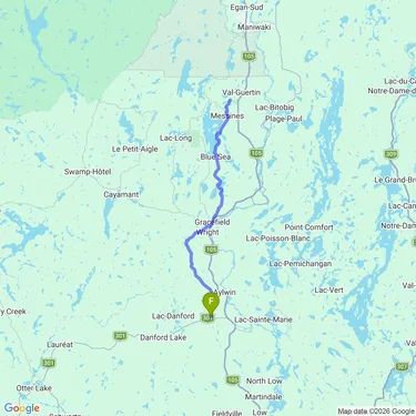 map of Blue Sea : Véloroute des Draveurs