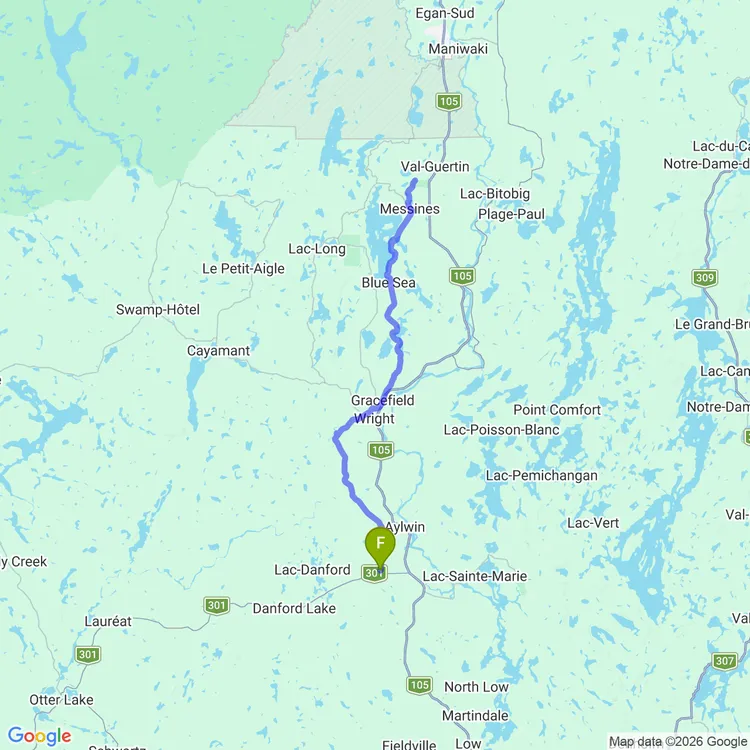 Carte de Blue Sea : Véloroute des Draveurs