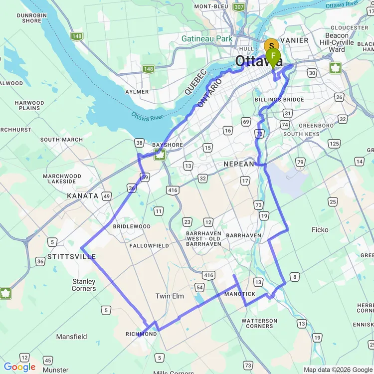 Map of Richmond - Manotick